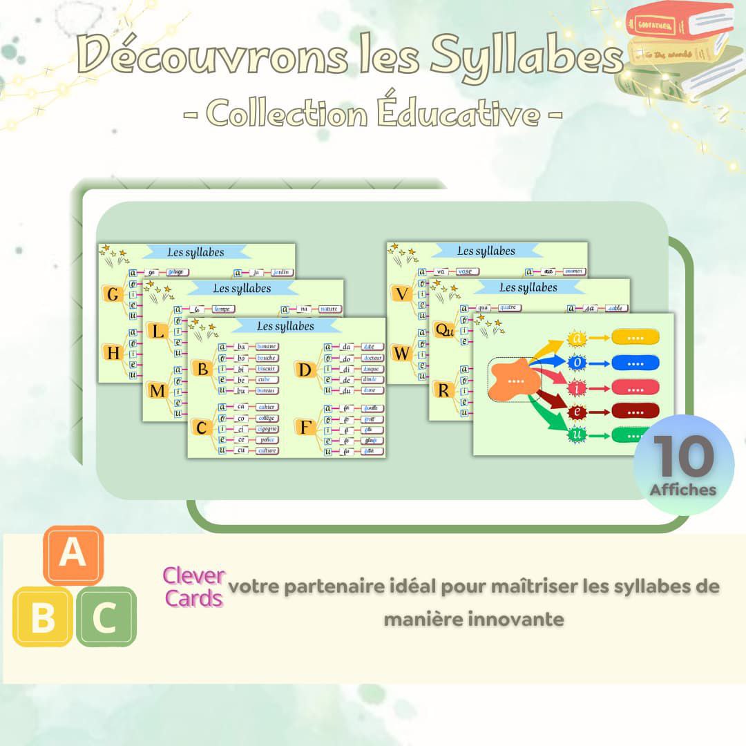 Cartes de syllabes françaises – Lecture dès 3 ans | بطاقات المقاطع الفرنسية