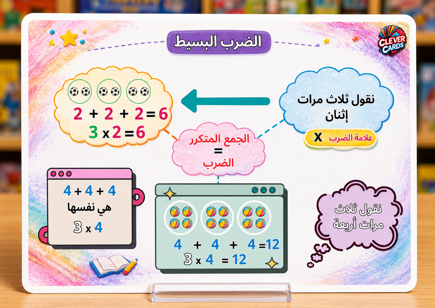 بطاقات الرياضيات – المستوى الثاني ابتدائي | Cartes de mathématiques – 2e année