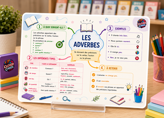 Cartes mentales de français – 5e année primaire | بطاقات ذهنية للفرنسية – المستوى الخامس