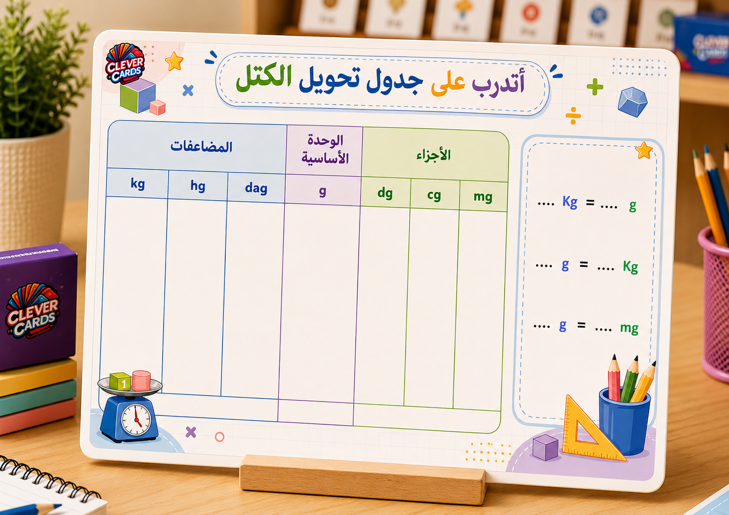 بطاقات الرياضيات – المستوى الرابع ابتدائي | Cartes de mathématiques – 4e année
