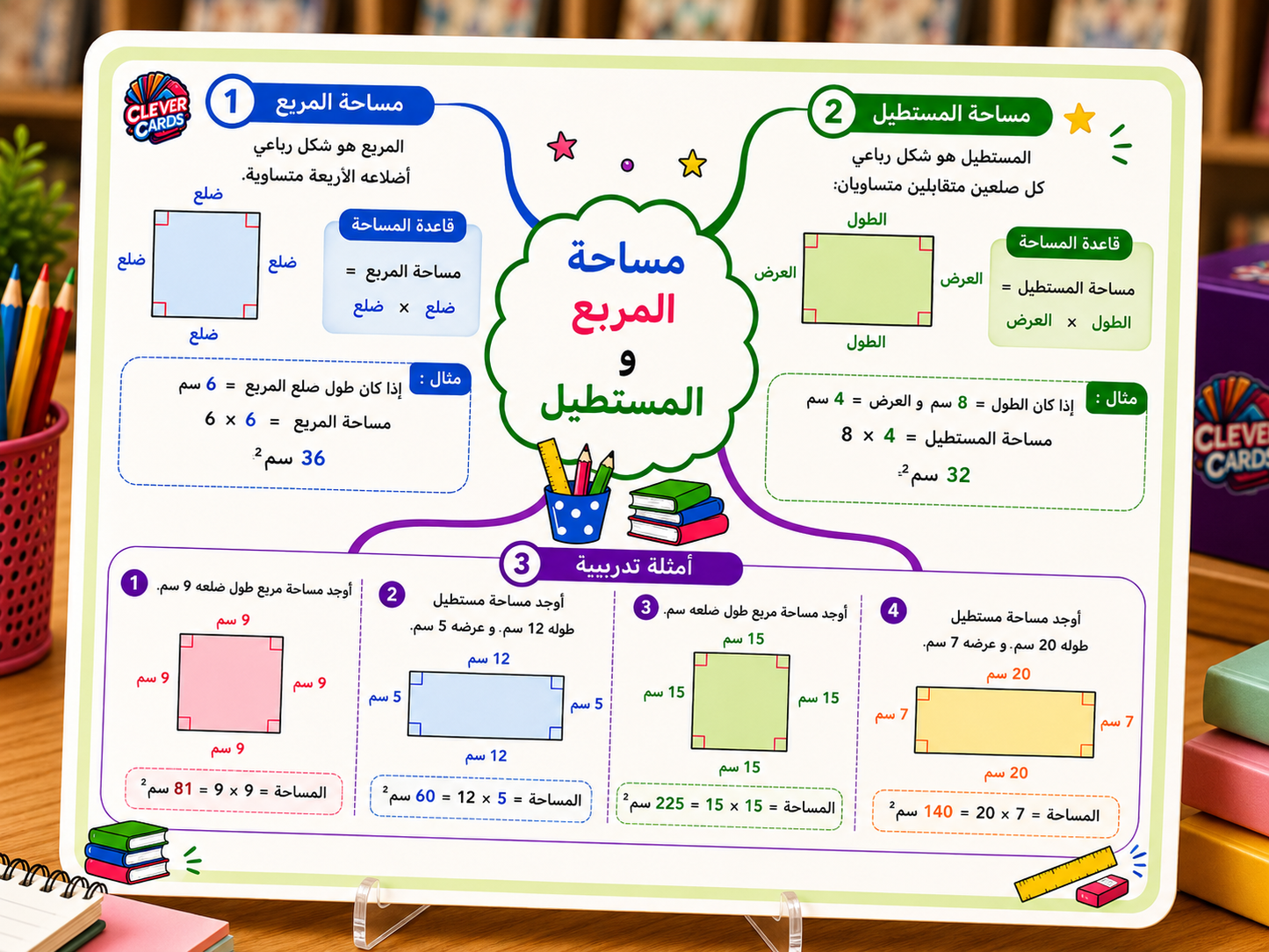 بطاقات الرياضيات – المستوى الخامس ابتدائي | Cartes de mathématiques – 5e année