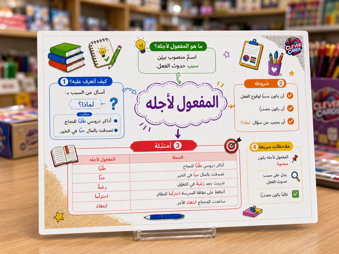 بطاقات اللغة العربية – المستوى السادس ابتدائي | Cartes d’arabe – 6e année