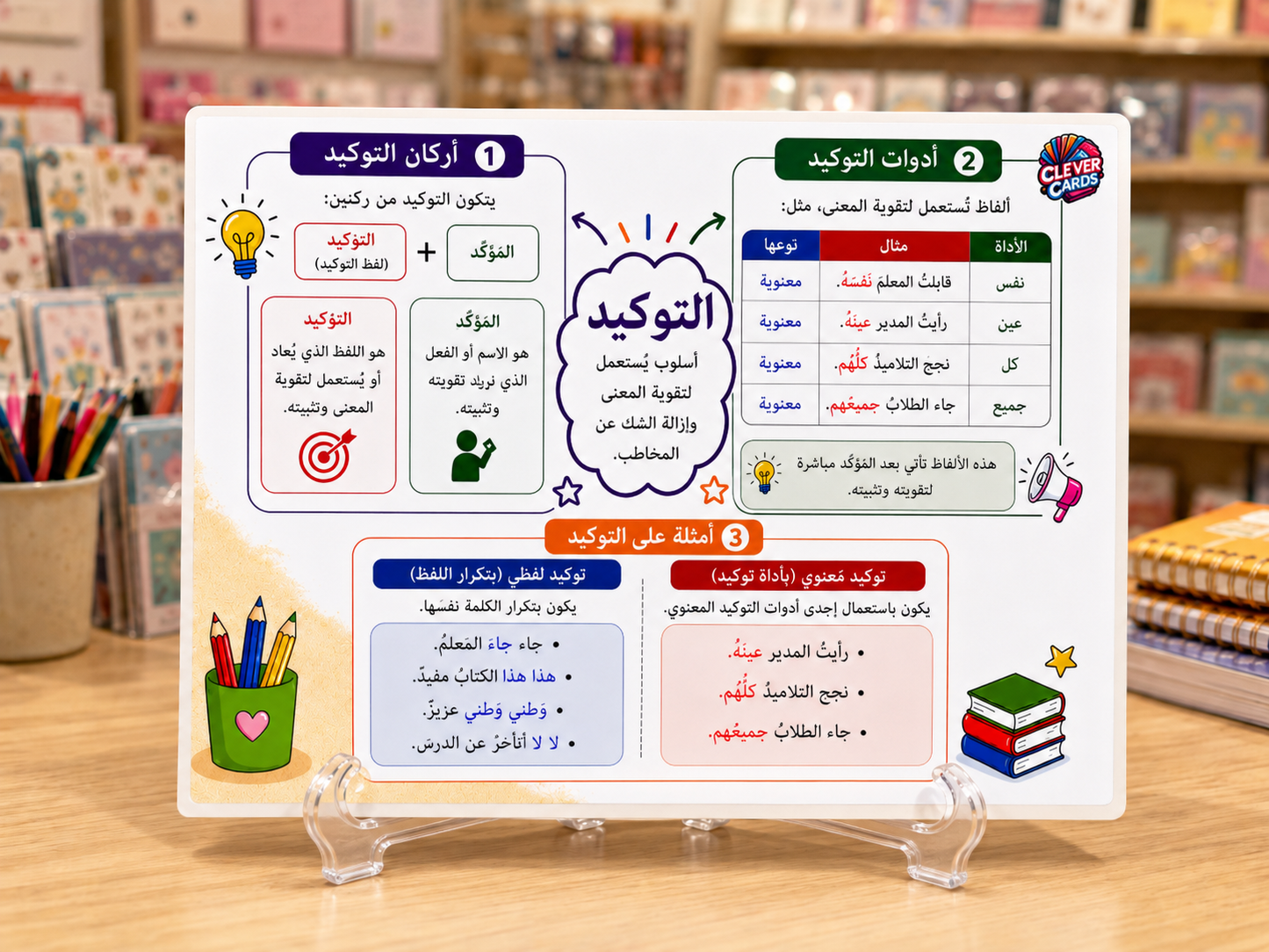 بطاقات اللغة العربية – المستوى السادس ابتدائي | Cartes d’arabe – 6e année