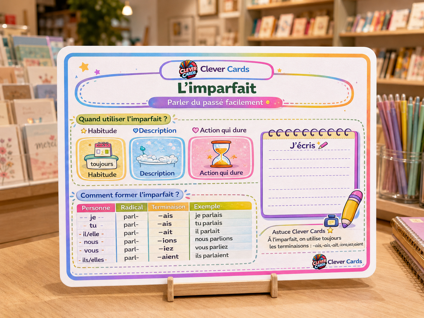 10 cartes de conjugaison française – Primaire | بطاقات تصريف الأفعال الفرنسية