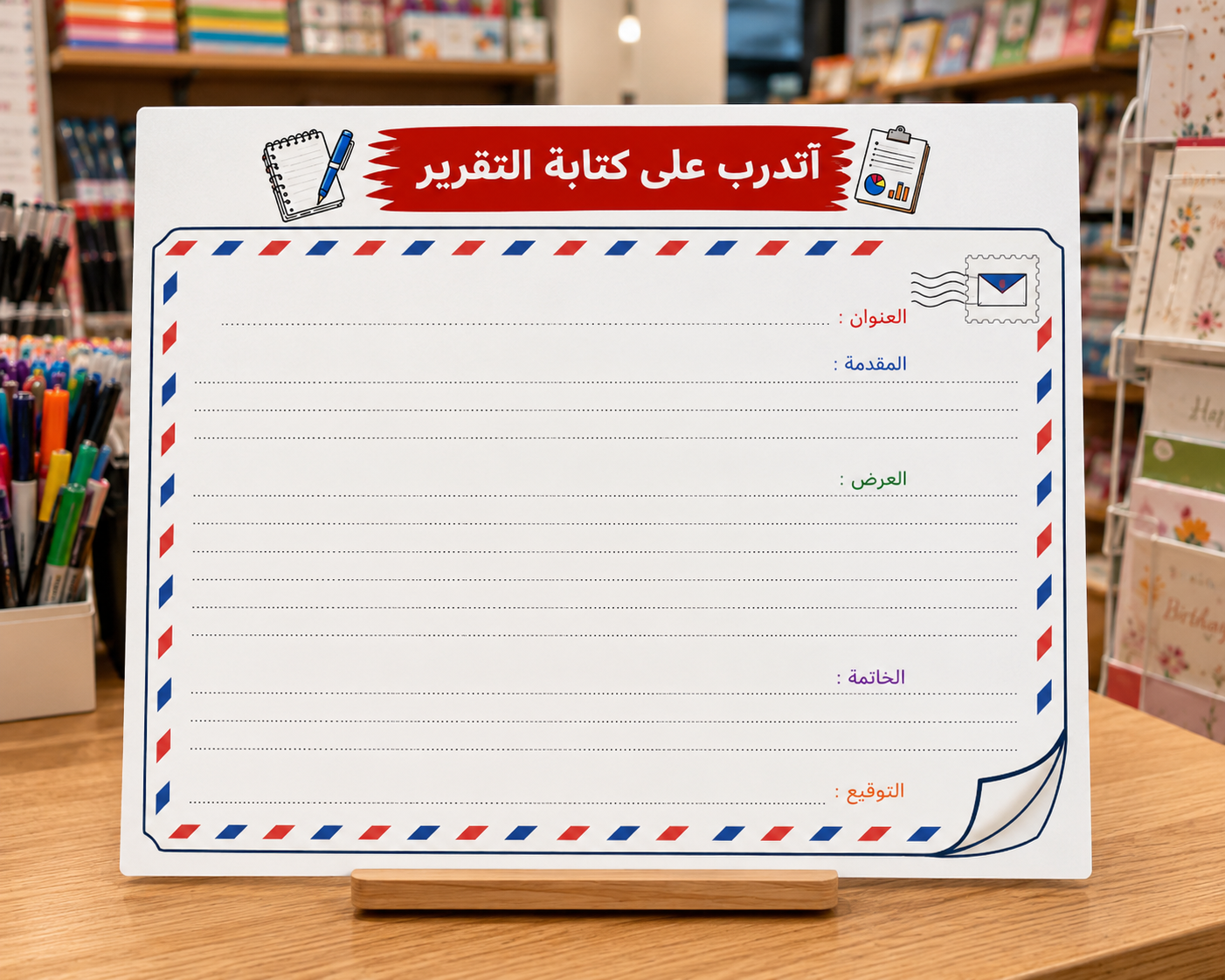 بطاقة كتابة التقرير – المستوى الخامس والسادس | Rédaction d’un rapport – 5e/6e année