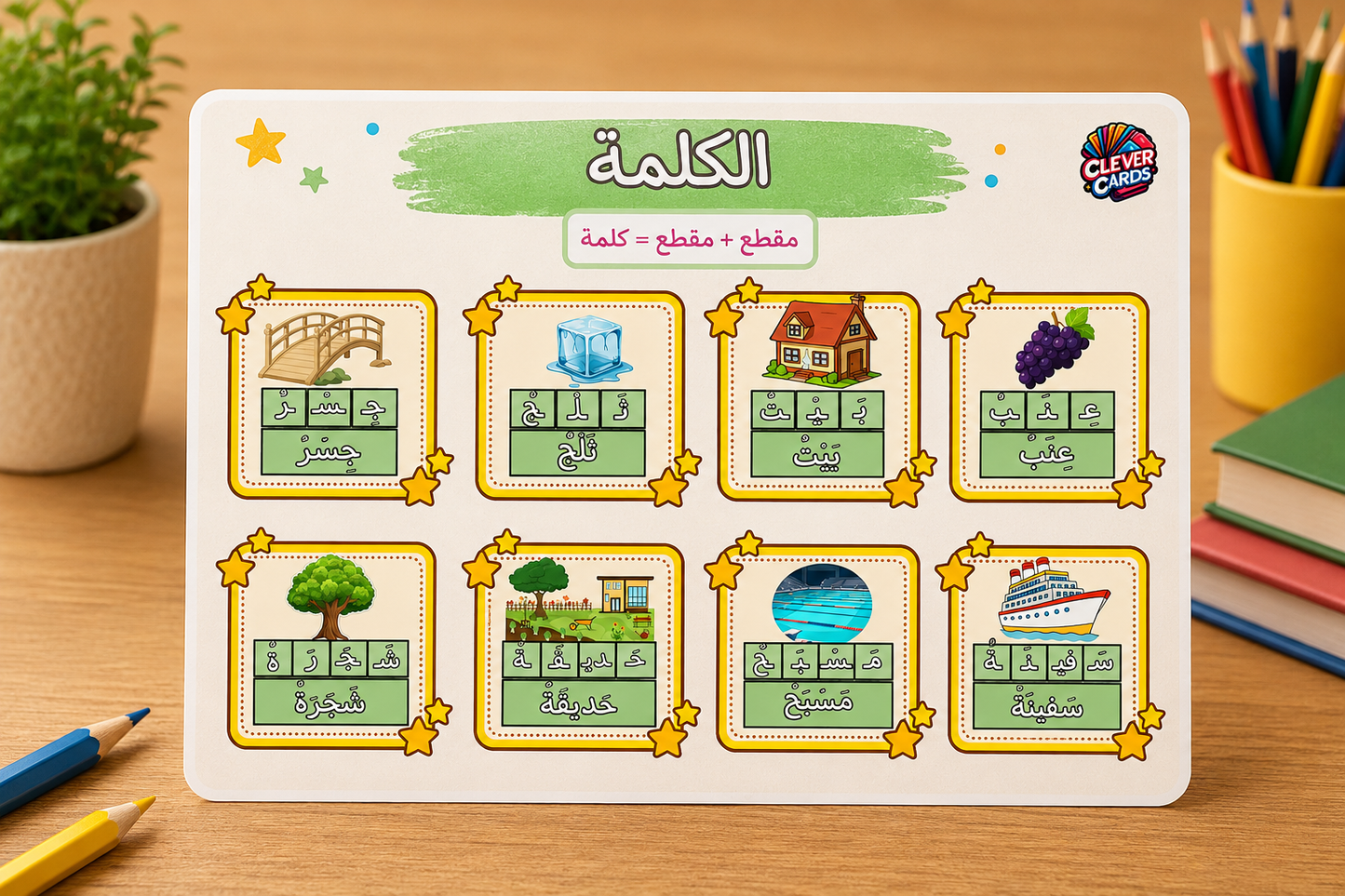 بطاقات اللغة العربية – المستوى الأول ابتدائي | Cartes d’arabe – 1re année