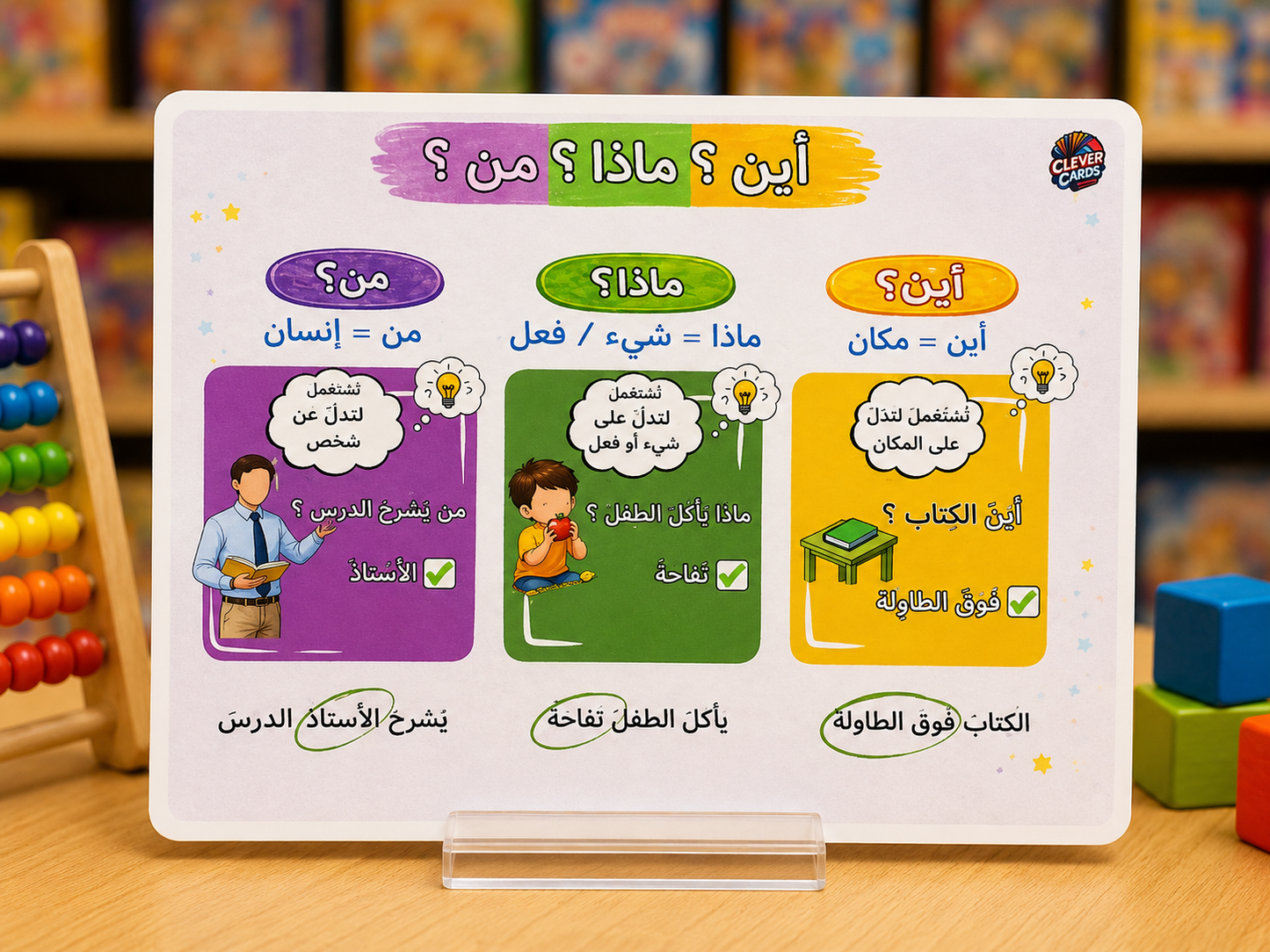 بطاقات اللغة العربية – المستوى الثاني ابتدائي | Cartes d’arabe – 2e année