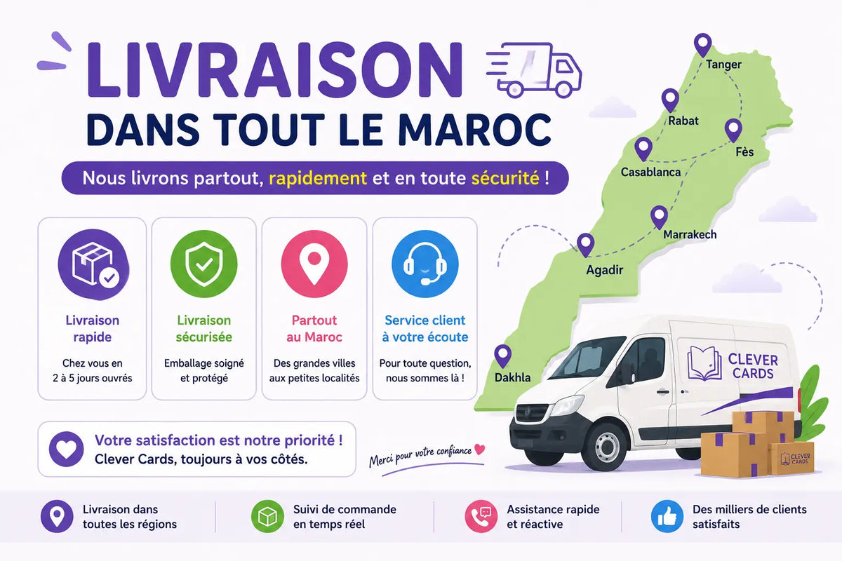 Livraison partout au Maroc — Clever Cards