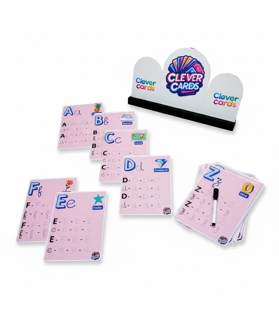 Cartes d’écriture des lettres et chiffres – Maternelle/début primaire | بطاقات كتابة الحروف والأرقام