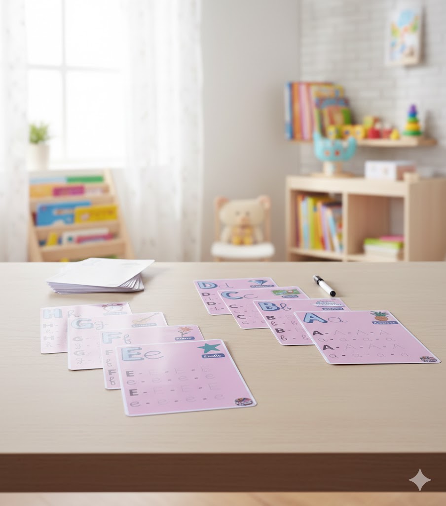 Cartes d’écriture des lettres et chiffres – Maternelle/début primaire | بطاقات كتابة الحروف والأرقام